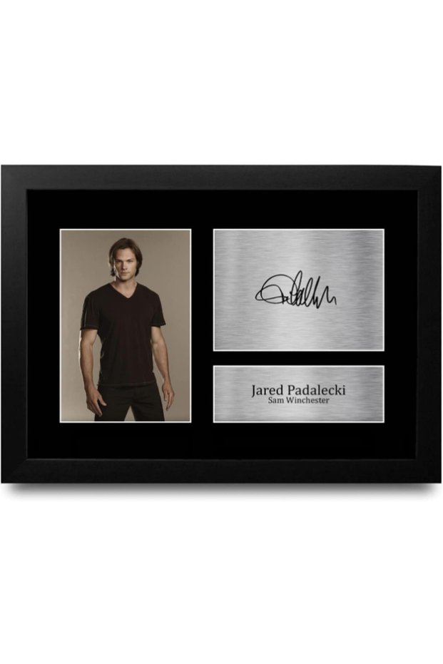 FR A4 Jared Padalecki Supernatural Gifts Printed Signed Autograph Picture for TV Show Fans - A4 Framed