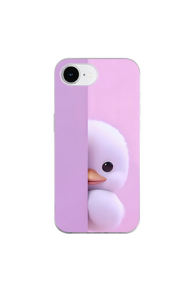 iPhone 16E Compatible Plush 3 Design Transparent Case