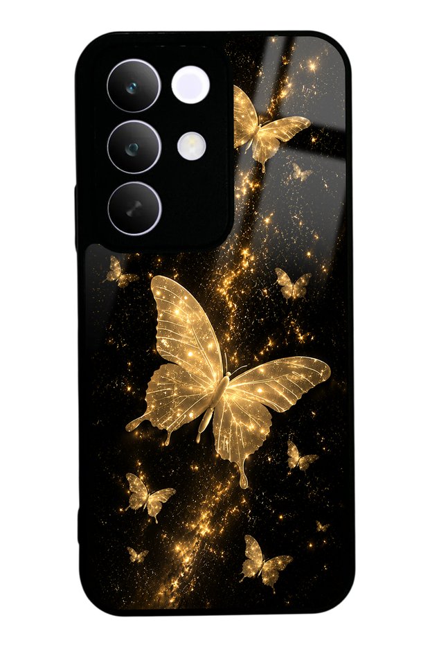 Realme C85 Yellow Galaxy Butterfly Design Glossy Phone Case