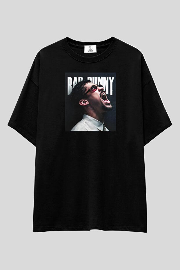 Bad Bunny Printed T-Shirt | Unisex 100% Cotton White Latin Pop Reggaeton Poster Design Custom Design Tee