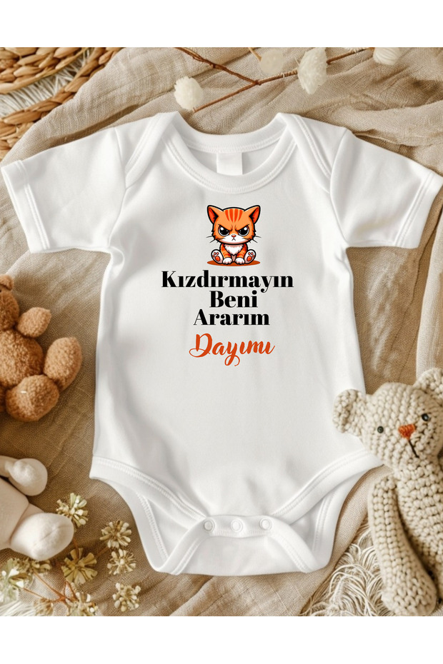 Dayı Written Baby Bodysuit 100% Cotton 774