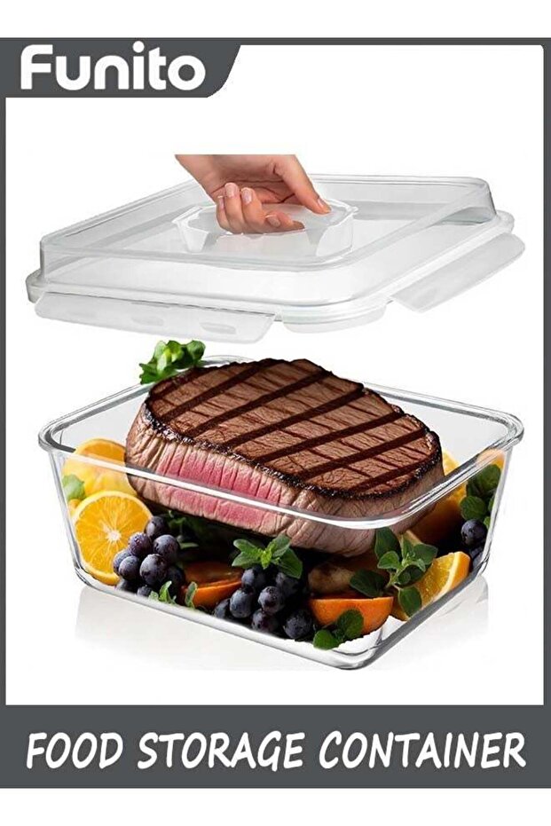 6000 ML / 203 oz / 28 Cup LARGE Glass Food Storage Container with Airtight Locking Lid