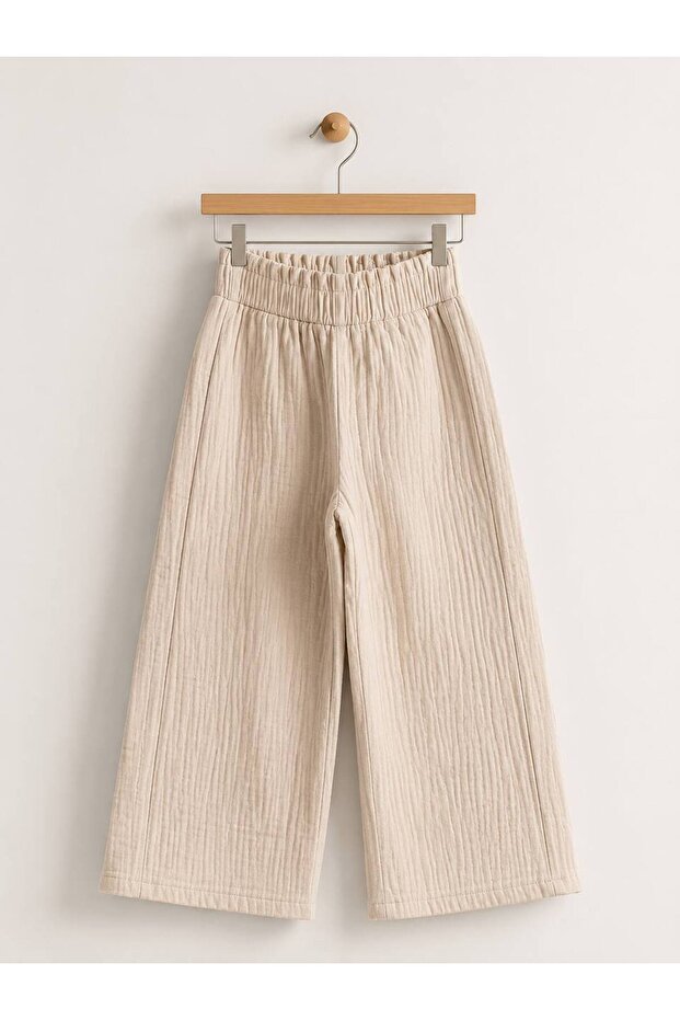 Girl's Summer 100% Cotton Muslin Single Pants-Shorts No Tur