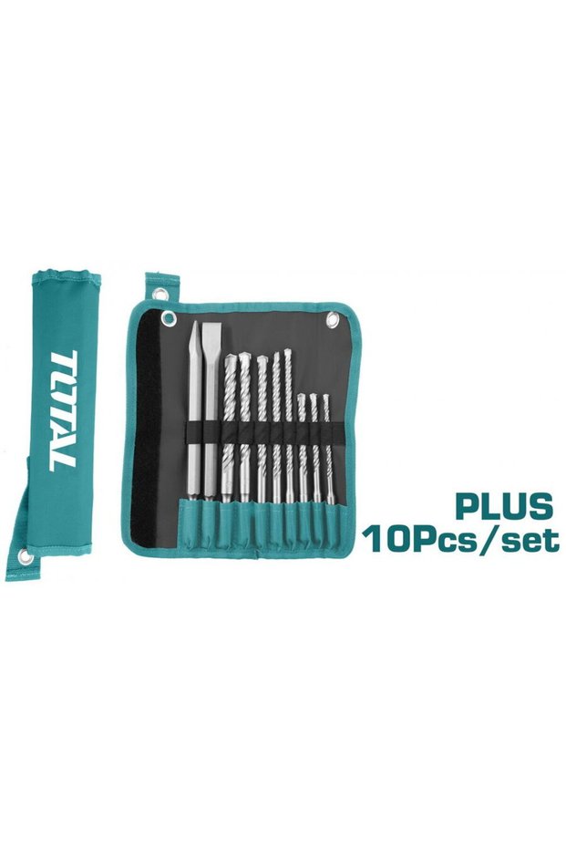 - 10-piece SDS Plus chisel, bit and drill Top Bottom Set