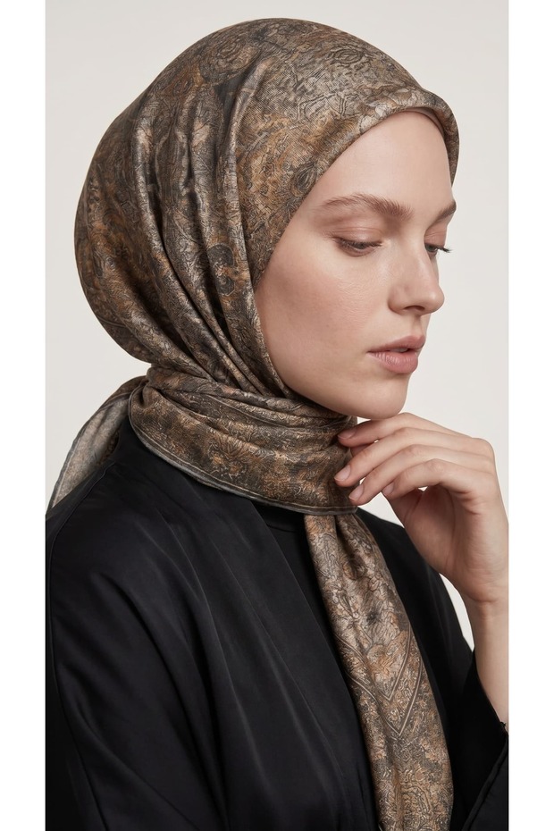 وشاح صيفي منقوش (80% فيسكون، 20% تانسل)