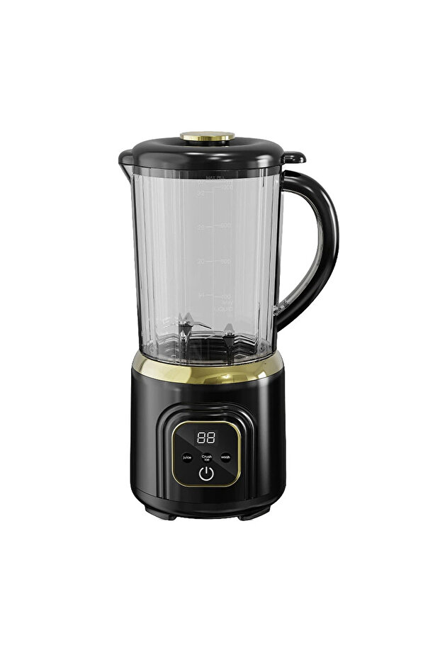 Portable Rechargeable Double-Knife Blender Juicer with Stainless Steel Blades, 1000ml Large Capacity Smoothie Maker, USB Charging Multipurpose Fruit and Ice Crusher Black