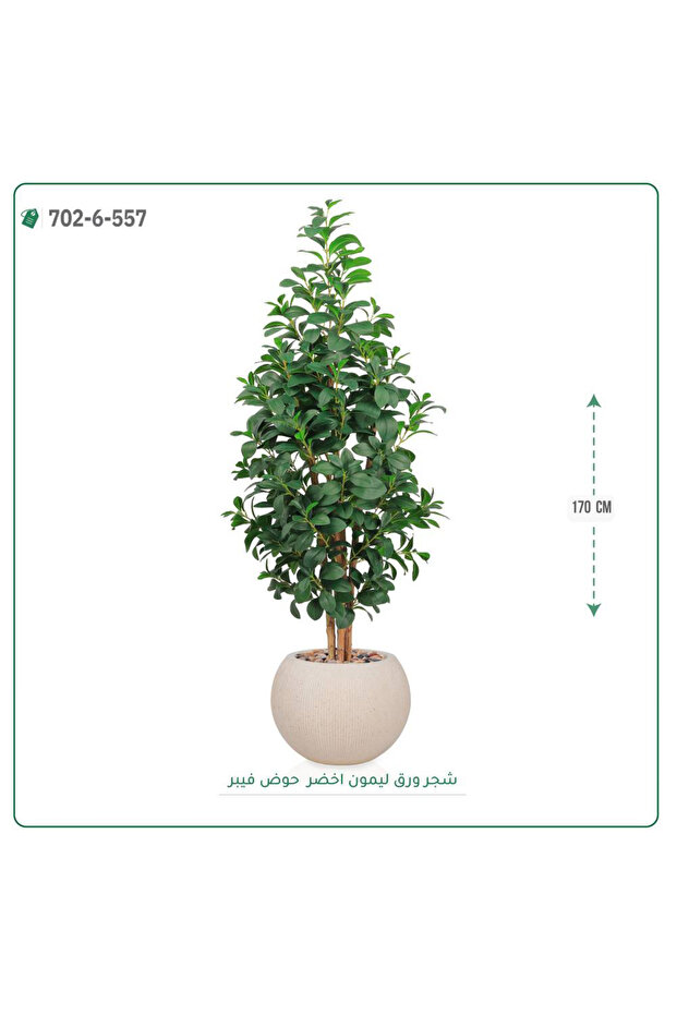 Artificial Lemon Tree, Fibre Pot { 170 cm Height }