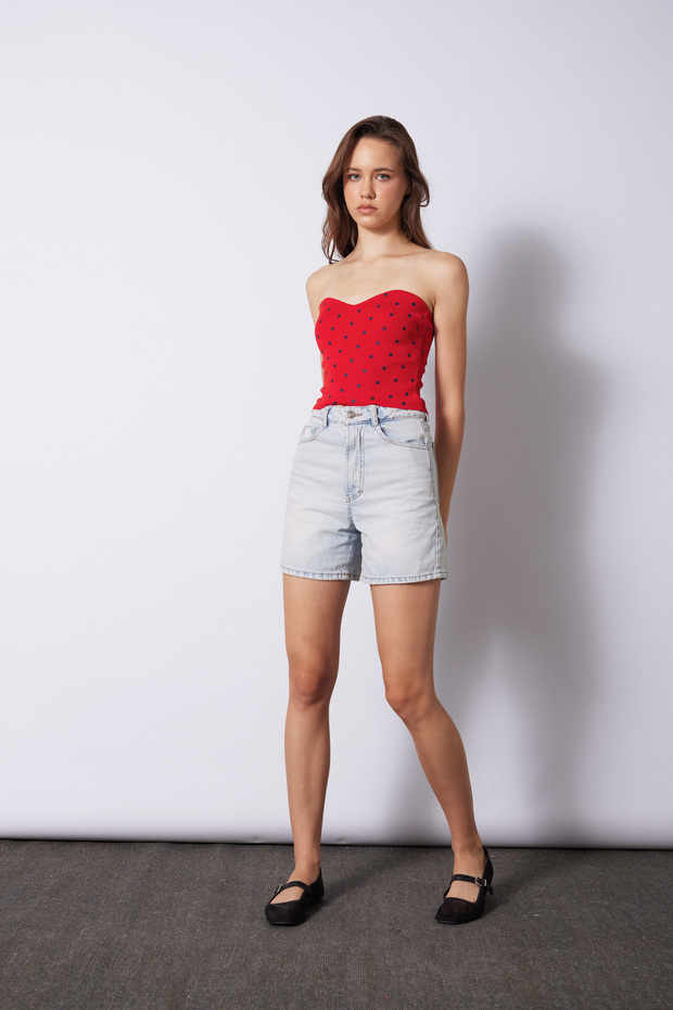 Polka Dot Top Red