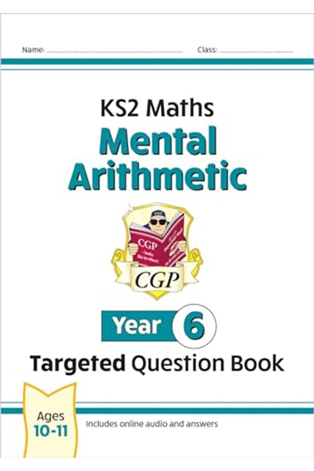 كتاب أسئلة موجهة للحساب الذهني في الرياضيات KS2 للصف السادس (يشمل الإجابات عبر الإنترنت واختبارات الصوت)