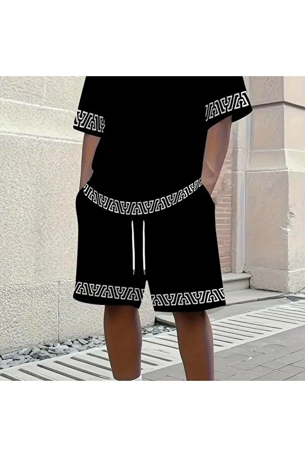 Unisex Oversize Shorts Set Short Sleeve T-Shirt Comfortable Fit Summer Casual Sports