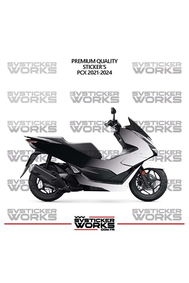 ملصق تزييني لدراجة هوندا PCX 2021-2024، طقم جاهز لتزيين المحرك بلونين، جودة عالية