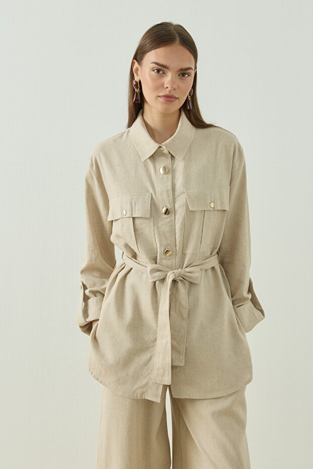Bianca Pant Suit Beige