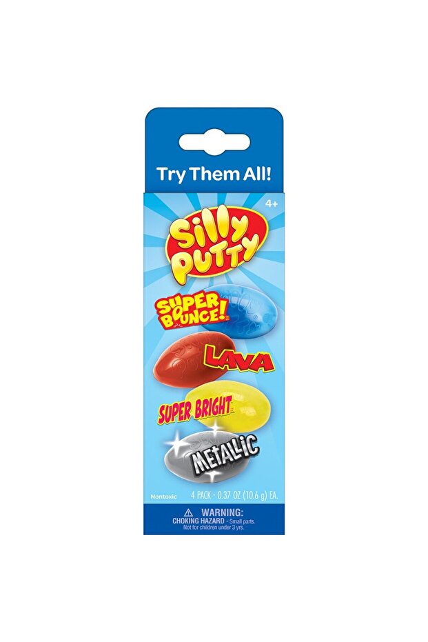 Silly Putty Specialty Pack – 4 Count Classic Stretchy Toy