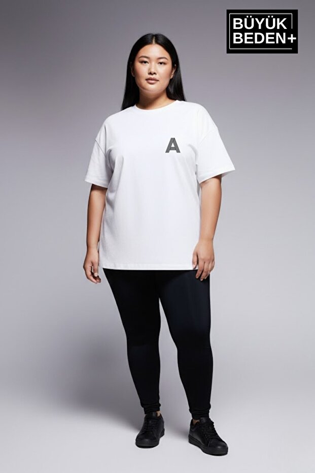 Women's Plus Size a Printed 3Xl-6Xl Crew Neck T-Shirt Spr26Btsk510-12