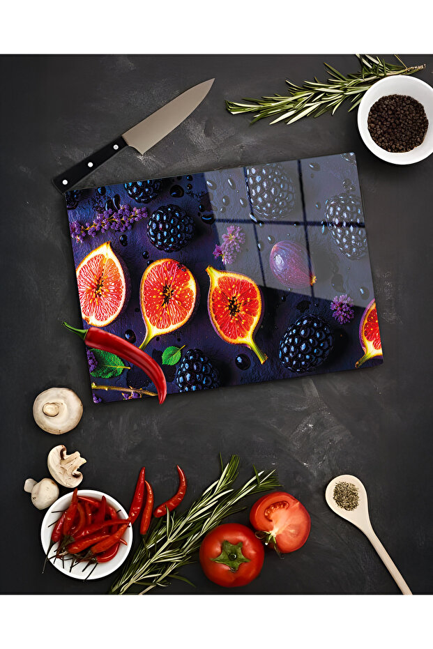 Glass Cutting Board and Presentation Holder