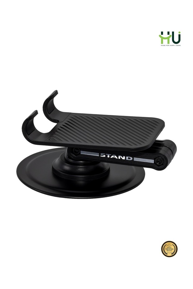 Metal Rotating Desktop Phone Holder – Foldable 360° Adjustable Phone Stand,