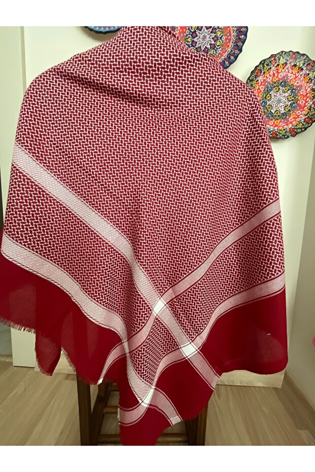 Unisex Daily Large Size Knitted Fabric Ethnic Pattern Shawl 130X130 cm
