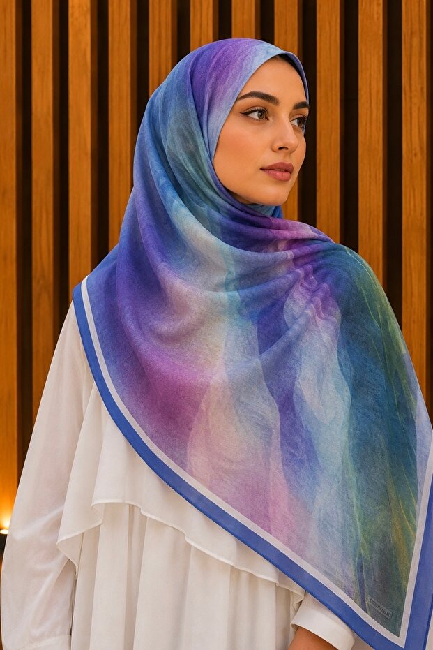 Blue Cotton Soft Shawl
