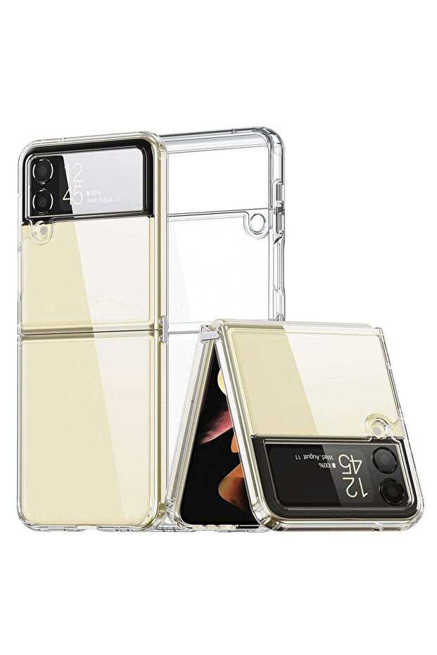 Samsung Galaxy Z Flip 4 5G 2022 Clear Slim Phone Case with Transparent Hard PC Back & Soft TPU Edges