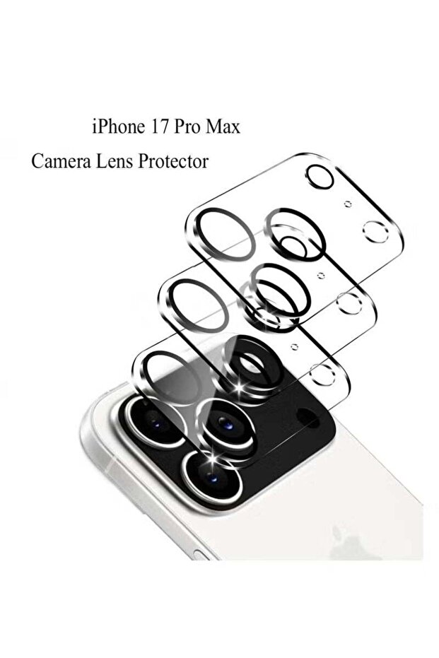 3 Pack Glass Camera Lens Protector Compatible with iPhone 17 Pro Max - HD Clear Shatterproof