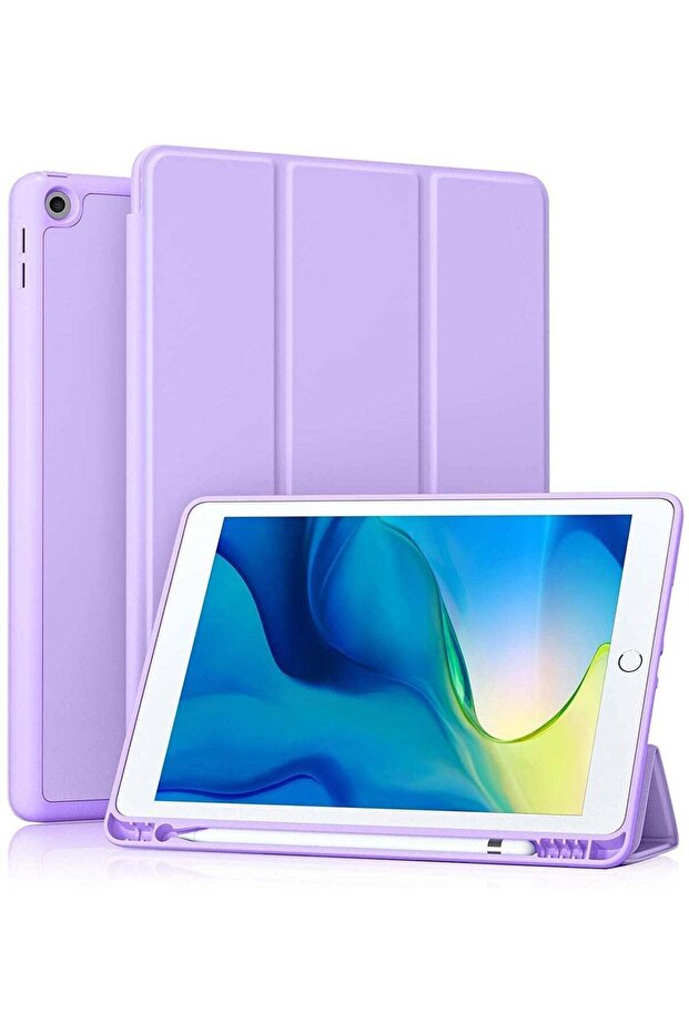 iPad 9th/8th/7th Gen (2021/2020/2019) 10.2-Inch Case with Pencil Holder (Lavender)