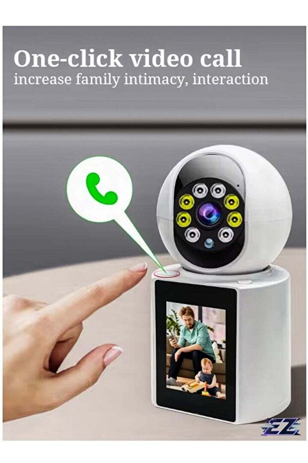 Home Office Security Camera – Full HD 1080P WiFi Surveillance with Two-Way Video Calling, 350° Motion Detection, Night Vision, and 32GB Card