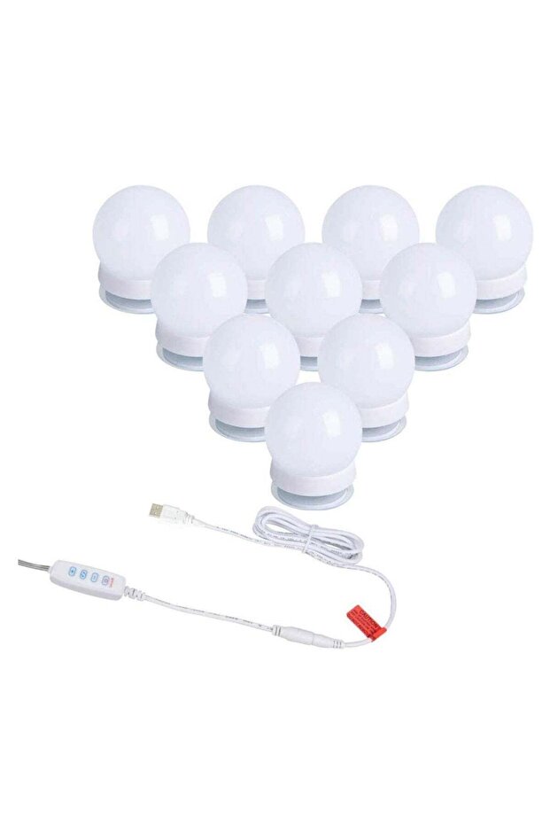 Deluxe Hollywood Style LED Vanity Mirror Light Kit Featuring 10 Dimmable Bulbs