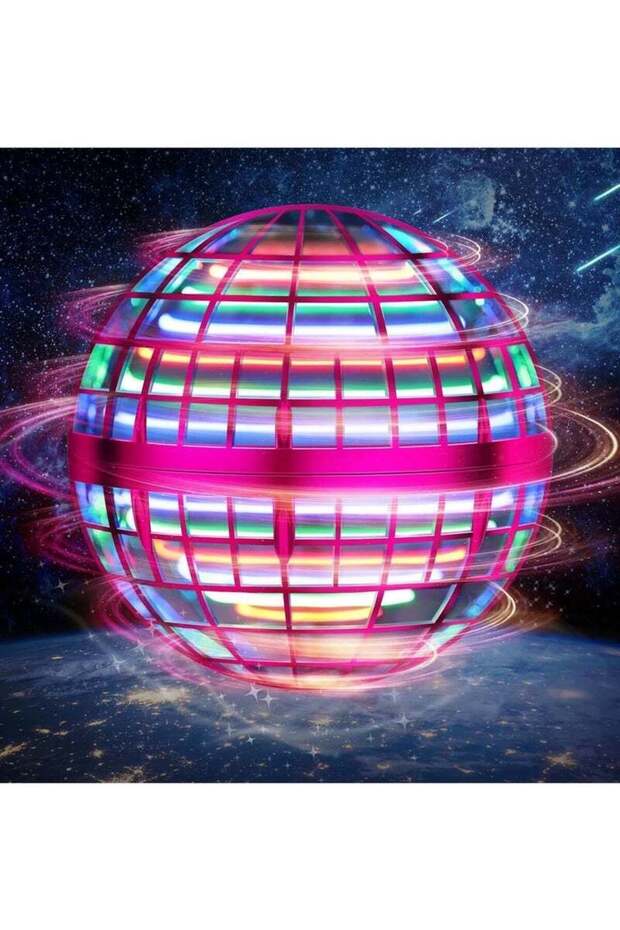 Hover Ball Boomerang Fly Fidget Spinner 360° Rotating LED Flying Toy with Smart IC Control & Brushless Motor Pink