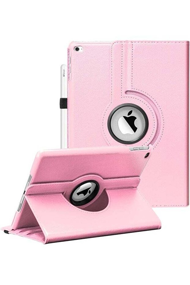 360-Degree Rotating Pink iPad Case with Auto Sleep/Wake – Compatible with iPad 9.7” (2017/2018), iPad Air 2 & iPad Air
