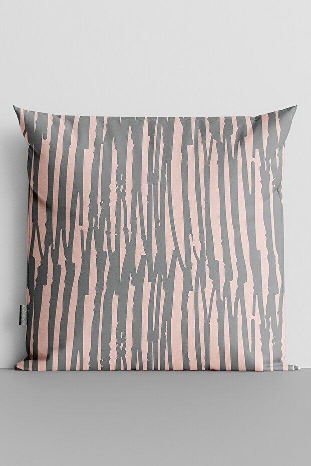 Black Vertical Lines Double Sided Digital Printed Throw Pillow Cover