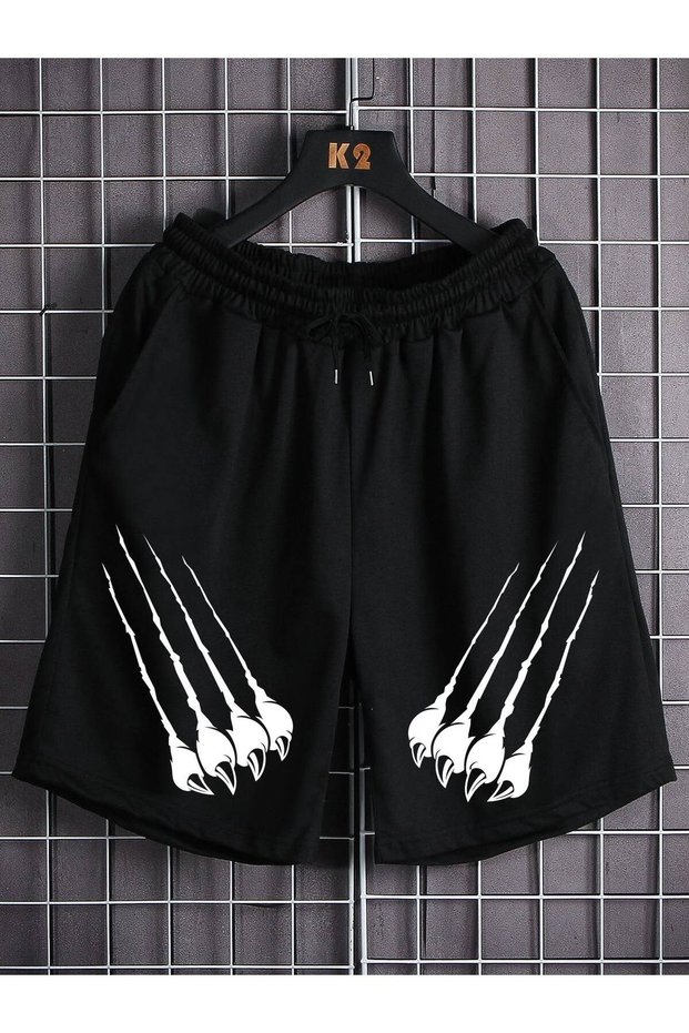 Black Unisex Shorts with Elastic Waistband ⚡