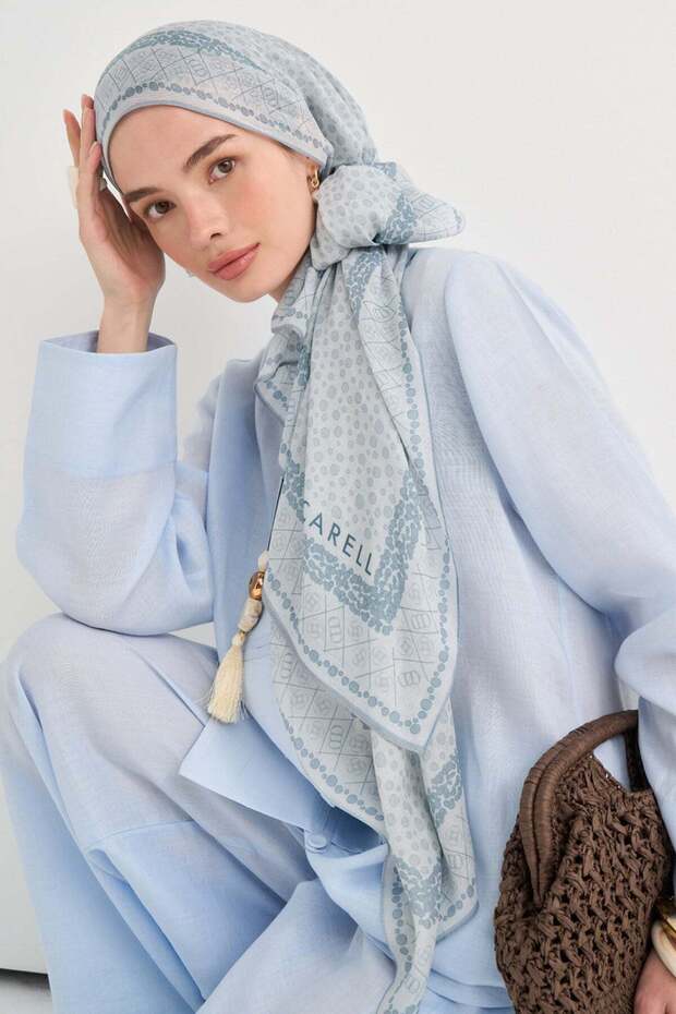 لونارا أريا شال فيسكوز أزرق