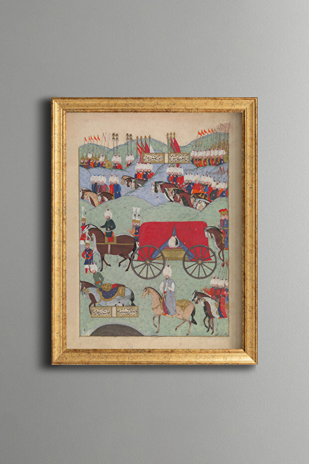 The Funeral of Sultan Suleiman - Vintage Patterned Painting - Fine Model