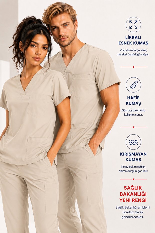 Lycra Scrubs Medical Uniform, Nurse Doctor Hospital Uniform, Men and Women, Healthcare Staff Uniforms, Navy Blue, Purple, Beige, Gray, Burgundy, Coffee, Orange, Blue, Mint, Sage Green, Green, Khaki