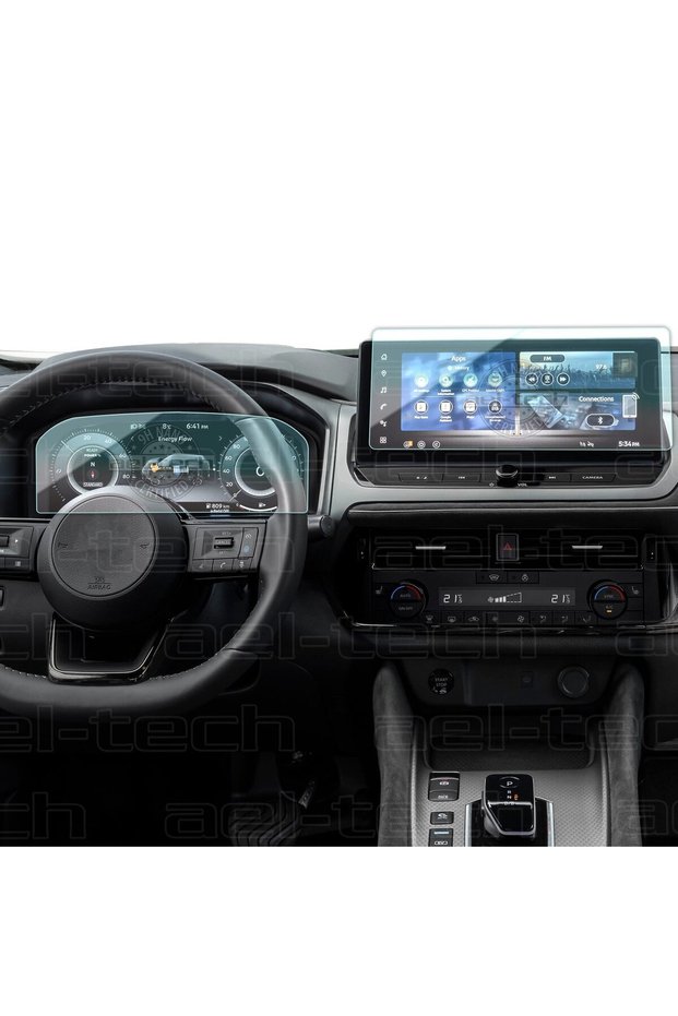Nissan Qashqai Compatible Digital Instrument and Navigation 9H Nano Screen Protector Set of 2 2024-2026