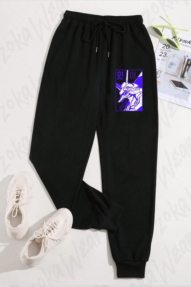 Unisex Eva 01 Evangelion Printed Sweatpants