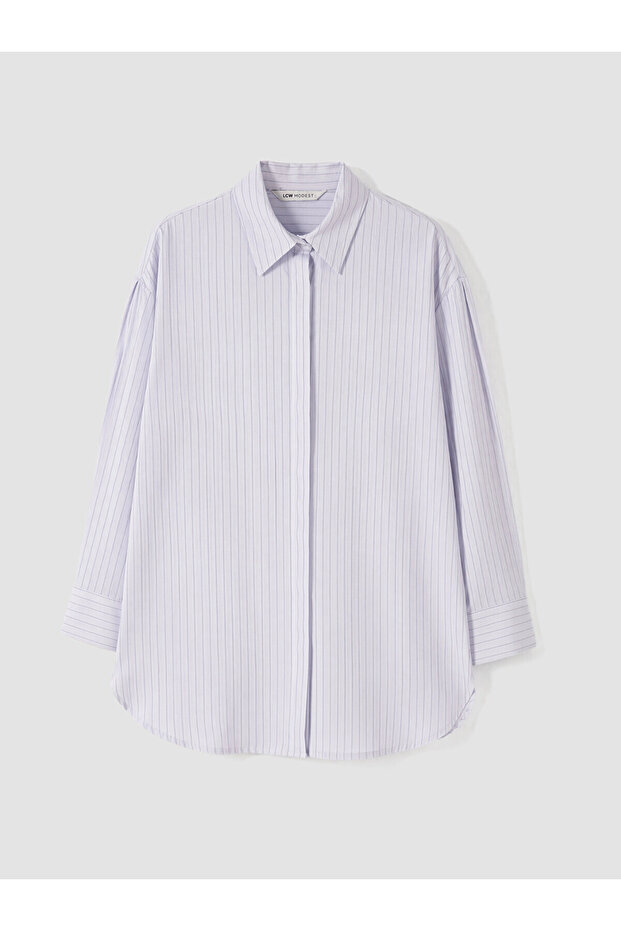 Nevavm Striped Modal Blended Women's Shirt Tunic with a Difference