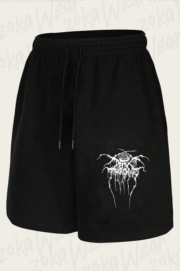 شورت مطبوع بتصميم خاص من Darkthrone للجنسين