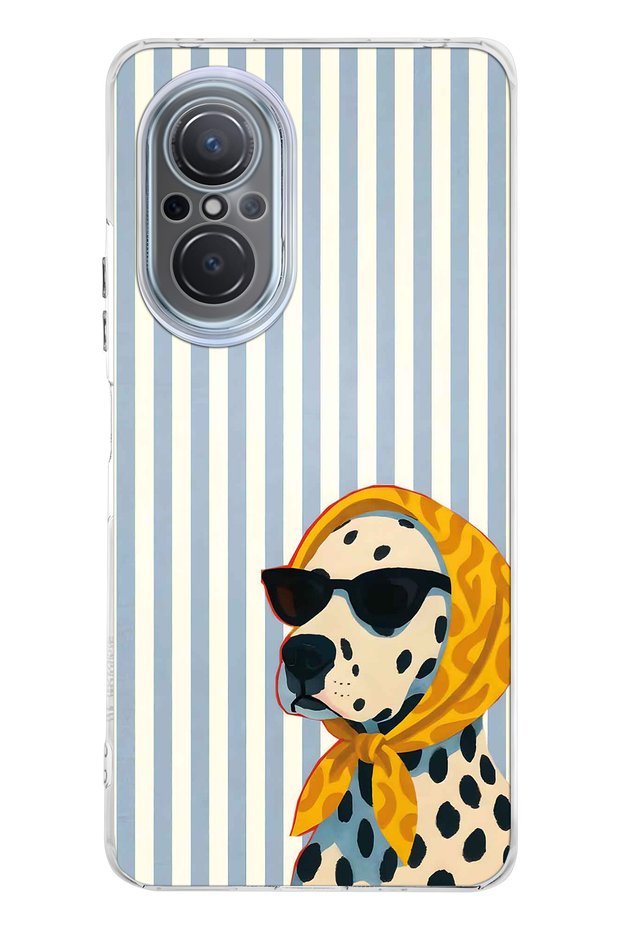 Huawei Nova 9 Se Compatible Transparent Phone Case with Dalmatian Dog Pattern