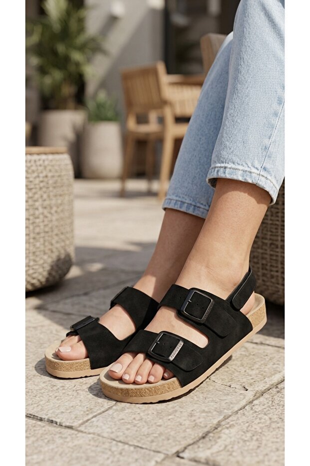 Orthopedic Double Buckle Comfortable Velcro Daily Women's Sandals