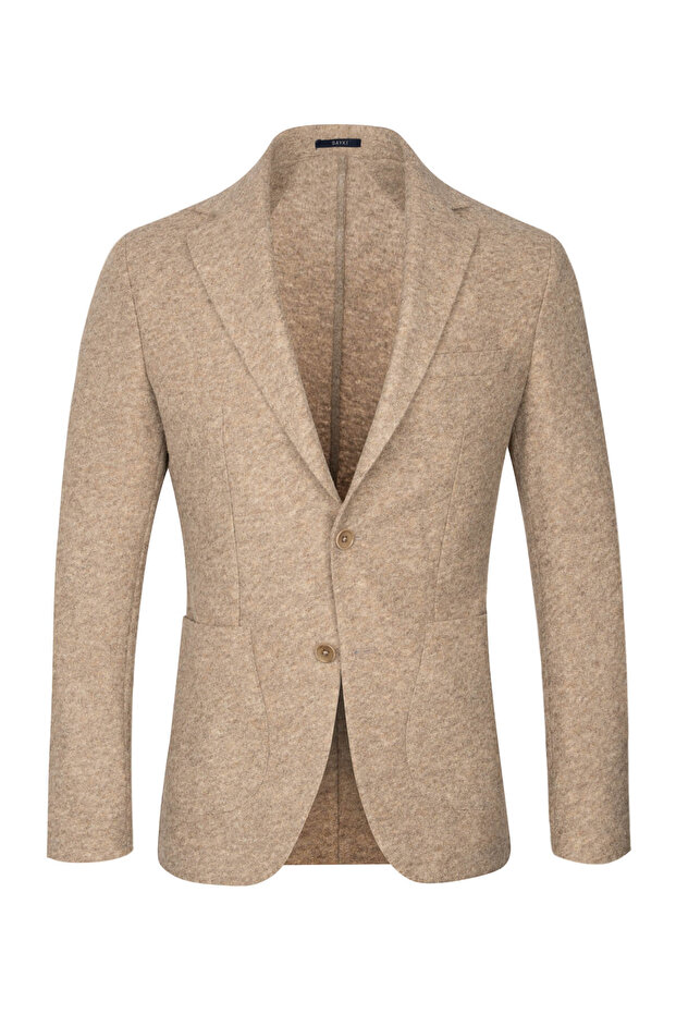 Mink Slim Fit Mono Collar Casual Jacket