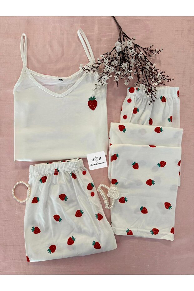 3-Piece Fragaria Strawberry Soft Pajama Set