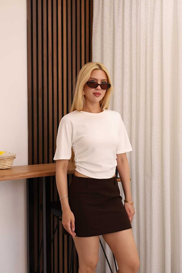 Bisiklet Yaka Basic Kadın Bluz