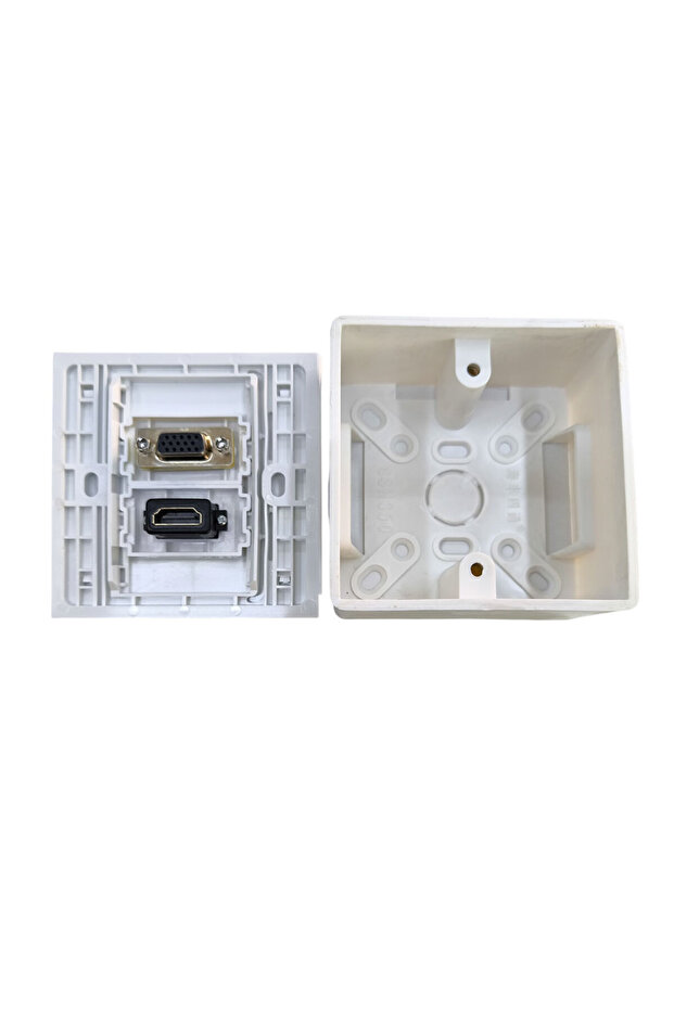 مقبس حائط مزدوج من نوع HDMI_VGA مثبت على السطح، مقبس HDMI_VGA مزدوج من نوع HDMI_VGA - 3