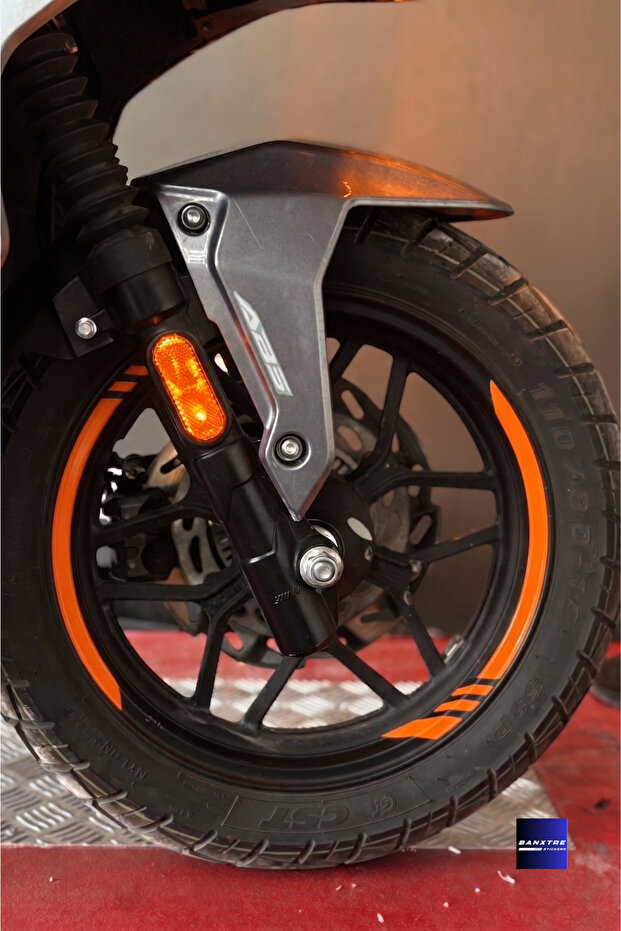 Thick Cut Wheel Rim Strip Sticker Set Compatible with All Scooters