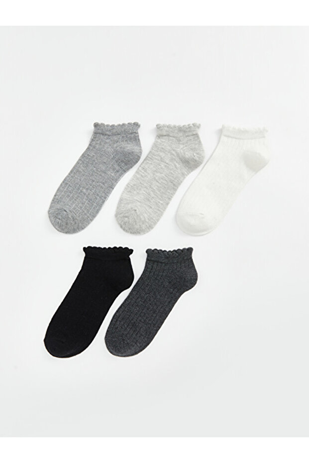 Sparkling Choices Women's Plain Booties Socks 5-Pack from Shining Store