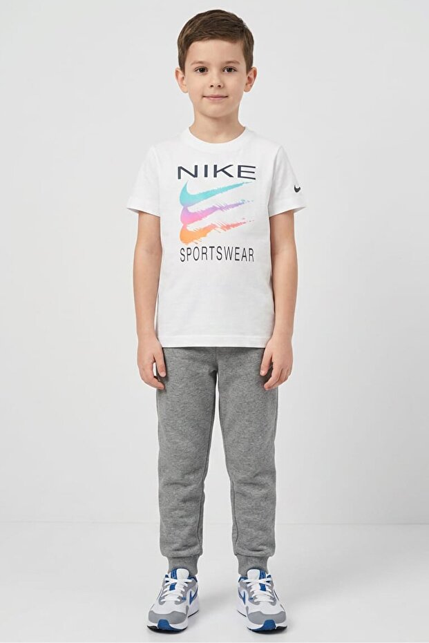 Kids Boy Graphic Print Outdoor T-Shirt, White