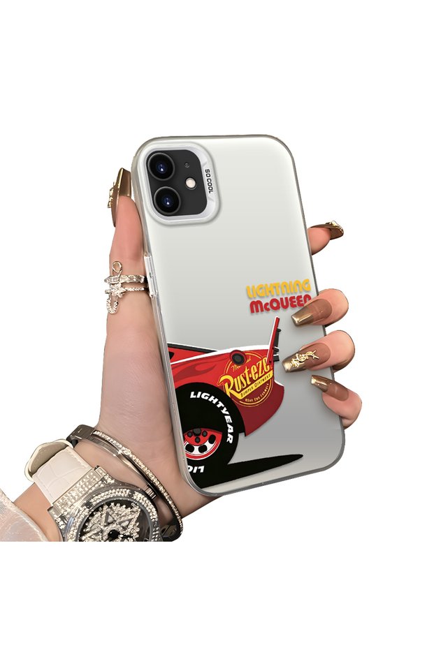 iPhone 12/12 Pro Compatible Hard Acrylic Back Silicone Edge Lens Protection Case