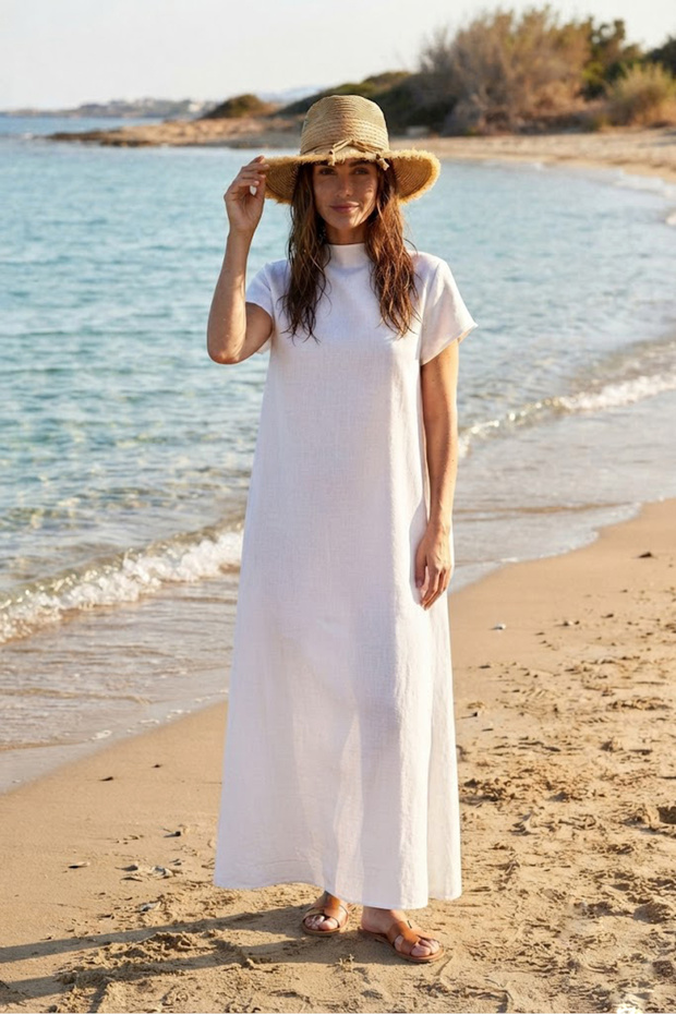 Rope Belt Detailed Cream Fedora Straw Hat Hsr2609