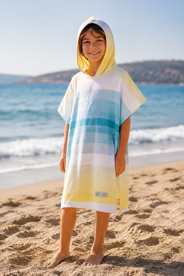 100% Cotton Poncho for Children Aged 9/12